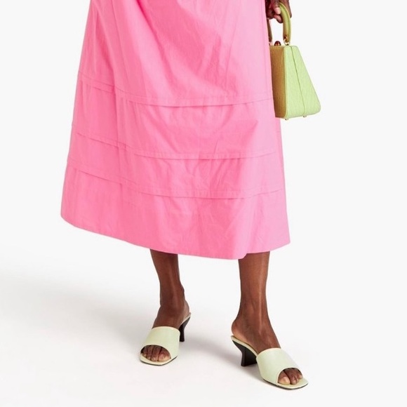 NICHOLAS Pink Dress Baylee Cotton Cut-Out Midi Dress US 6 - Picture 8 of 11